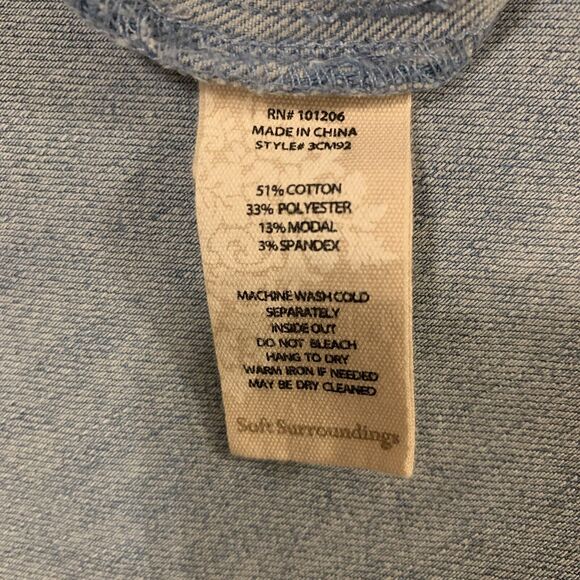 Soft Surroundings Petites Jeans Ultimate Denim Pull On Skinny Fit Size Small - Picture 7 of 8